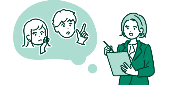 内部通報制度による人物イラスト